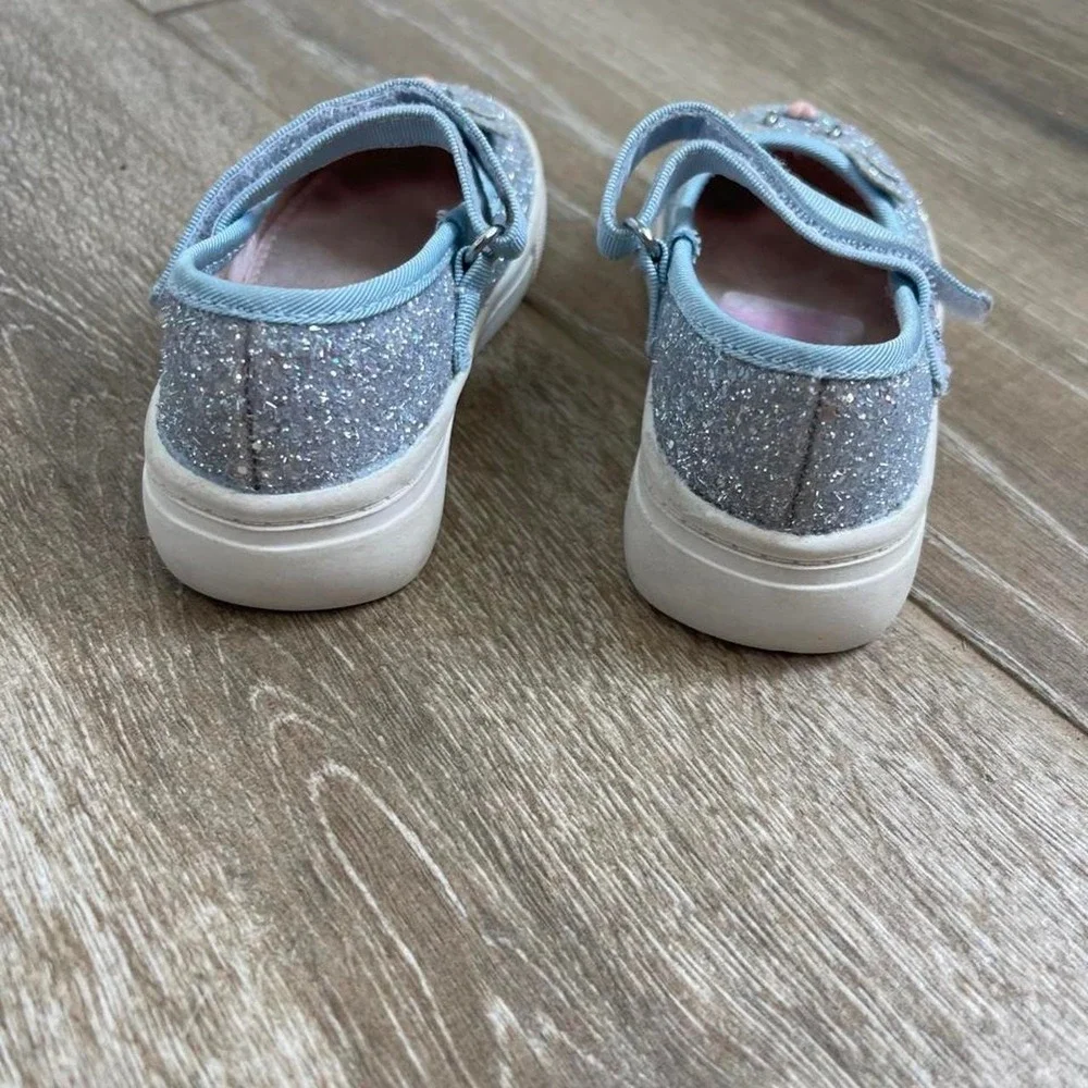 Harper Canyon Silver Glitter Bunny Mary Jane Shoes Toddler Size 5